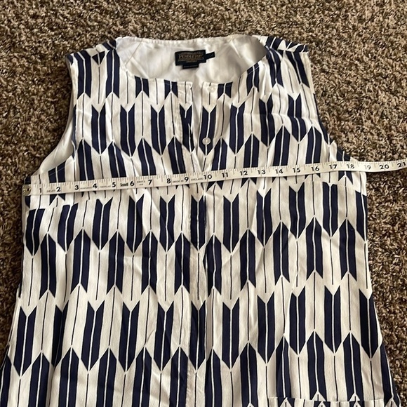 Vintage look Pendleton Flora Women's Dress Indigo Arrow Stripe - Picture 4 of 9